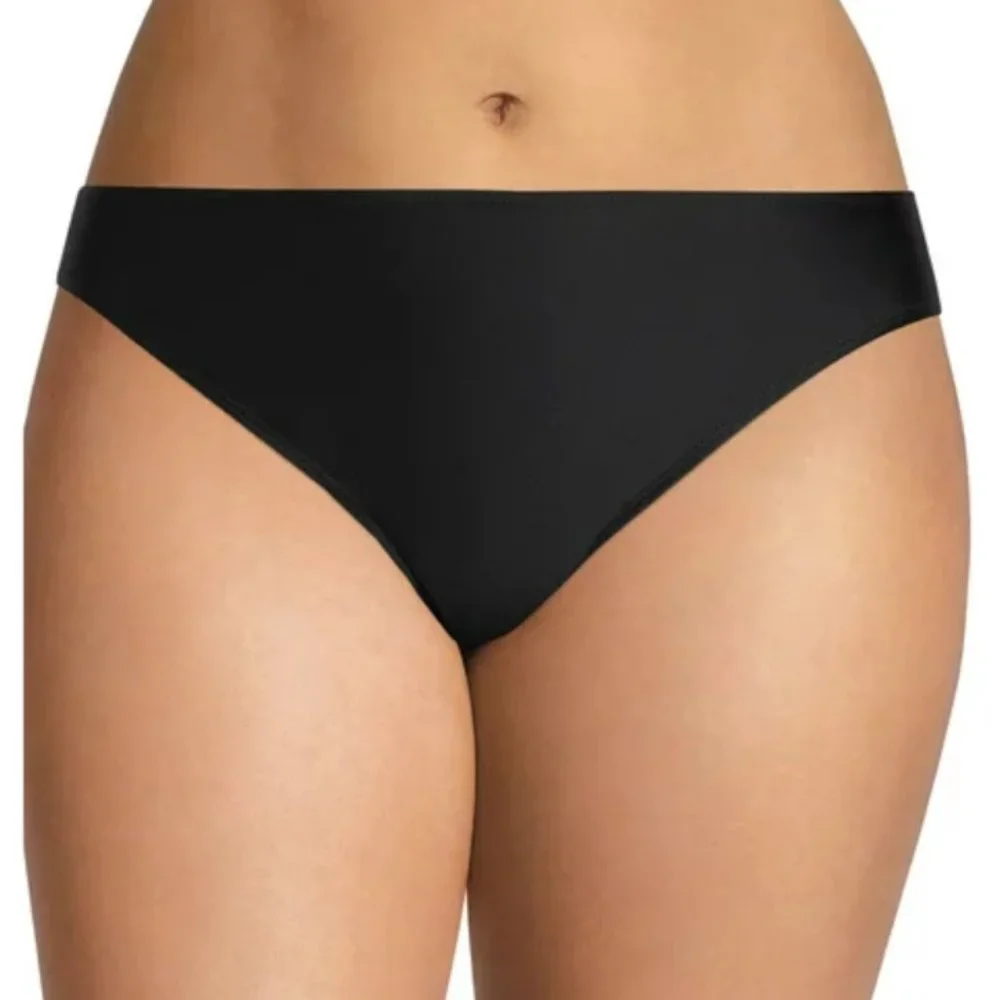 Nicole Miller Women's Plus 2X Black Hipster Bikini Swimsuit Bottom